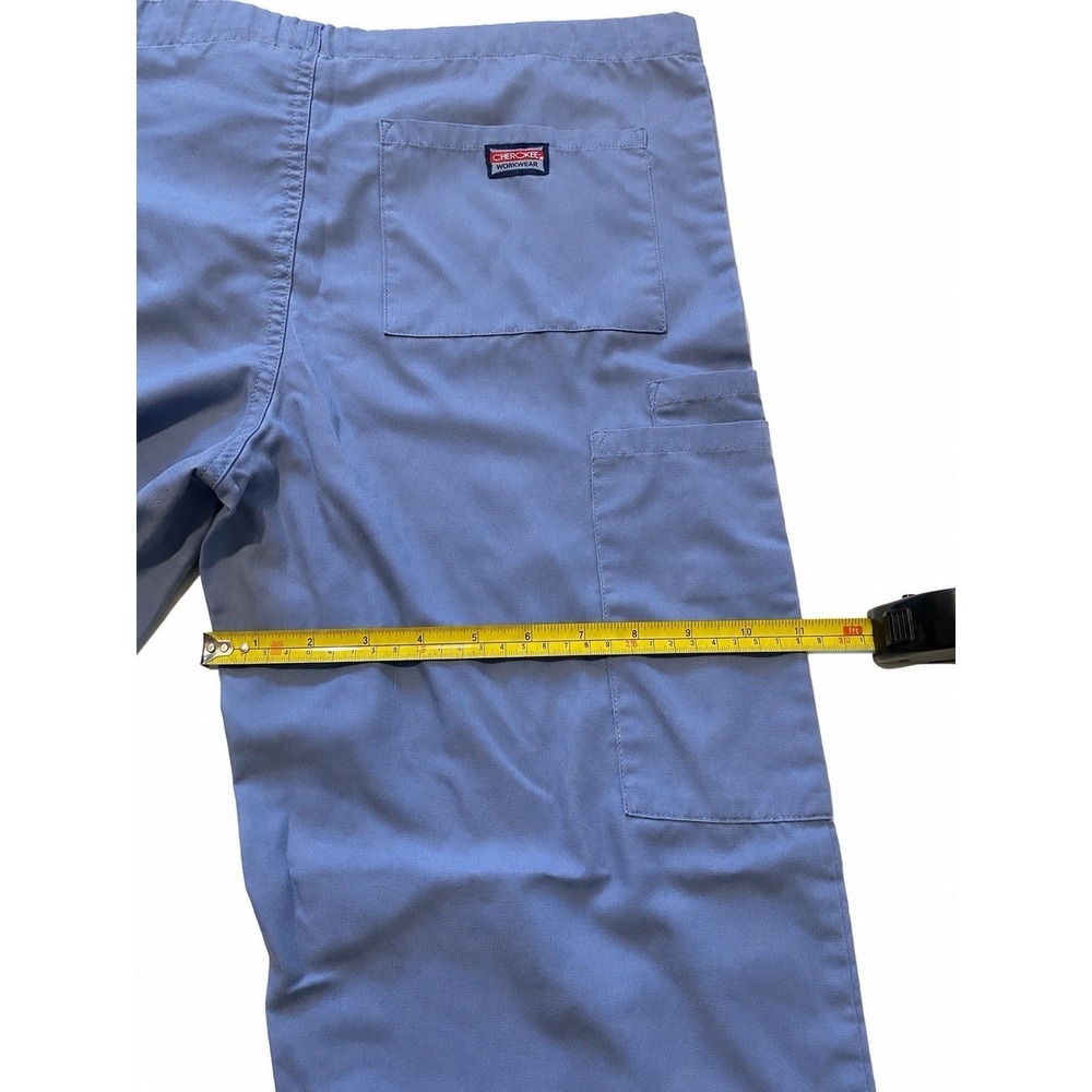 Cherokee Workwear Scrub Pants Women's XS Blue Drawstring Medical Uniform Pants - Picture 7 of 11